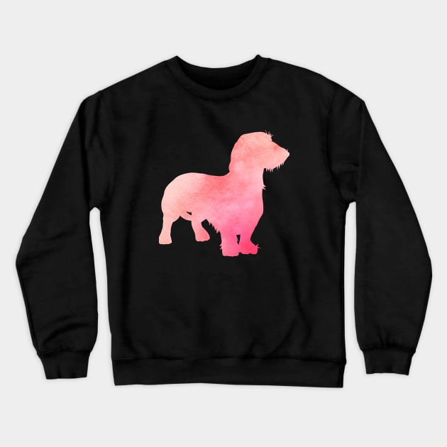 Pink Dachshund Crewneck Sweatshirt by TheJollyMarten